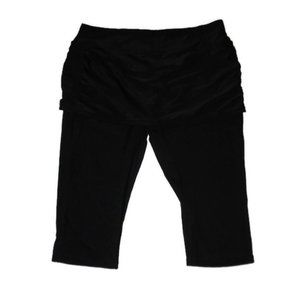 Coolibar Skirt Leggings Black Crop Capris Pants UPF 50+ Sun Protection XXL